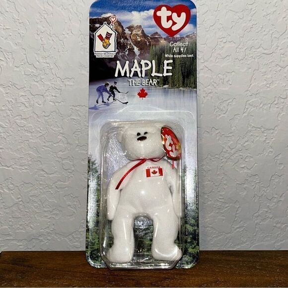 New, Ty Maple The Bear 1999 Mc Donalds Beanie Bear - Picture 2 of 3